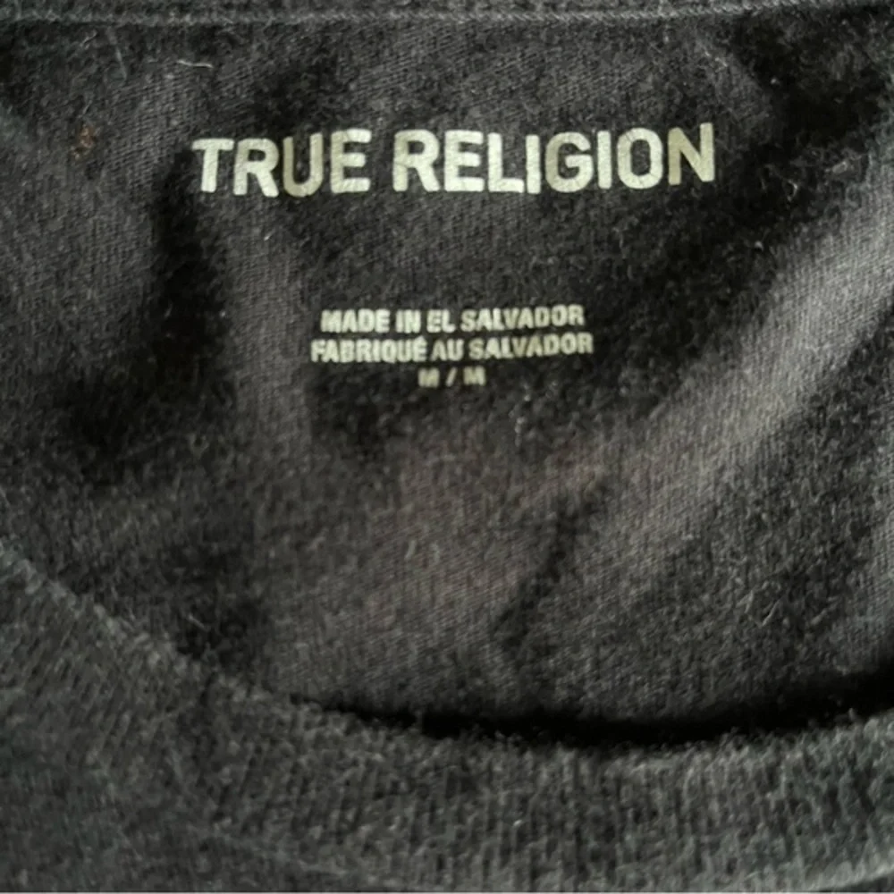 True Religion Black‎ Cotton TShirt Men Medium TR Ferris Wheel Unisex Tee Graphic